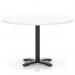 Italia 1200mm Poseur Round Table White Top 750mm High Black Leg Cross Base ITL0981