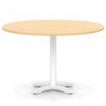 Italia 1200mm Poseur Round Table Maple Top 750mm High White Leg Cross Base ITL0984