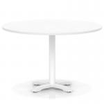 Italia 1200mm Poseur Round Table White Top 750mm High White Leg Cross Base ITL0987