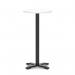 Italia 600mm Poseur Round Table White Top 1170mm High Black Leg Cross Base ITL0993