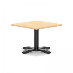 Italia 800mm Square Coffee Table Maple Top 495mm High Black Leg Cross