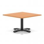 Italia 1000mm Square Coffee Table Beech Top 495mm High Black Leg Cross Base ITL1060