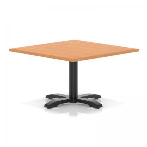 Italia 1000mm Square Coffee Table Beech Top 495mm High Black Leg Cross