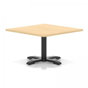 Italia 1000mm Square Coffee Table Maple Top 495mm High Black Leg Cross