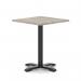Italia 800mm Poseur Square Table Grey Oak Top 750mm High Black Leg Cross Base ITL1085