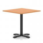 Italia 1000mm Poseur Square Table Beech Top 750mm High Black Leg Cross Base ITL1096