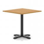 Italia 1000mm Poseur Square Table Oak Top 750mm High Black Leg Cross Base ITL1099