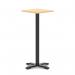 Italia 600mm Poseur Square Table Maple Top 1170mm High Black Leg Cross Base ITL1110