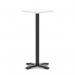 Italia 600mm Poseur Square Table White Top 1170mm High Black Leg Cross Base ITL1113