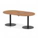 Italia Volta 1800mm Poseur Boardroom Table With Pop-up Power Module Walnut Top 720mm High Black Leg ITL1166