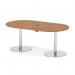 Italia Volta 1800mm Poseur Boardroom Table With Pop-up Power Module Walnut Top 720mm High Silver Leg ITL1180
