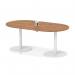 Italia Volta 1800mm Poseur Boardroom Table With Pop-up Power Module Walnut Top 720mm High White Leg ITL1194