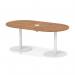 Italia Volta 1800mm Poseur Boardroom Table With Pop-up Power Module Walnut Top 720mm High White Leg ITL1194