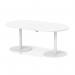 Italia Volta 1800mm Poseur Boardroom Table With Pop-up Power Module White Top 720mm High White Leg ITL1195