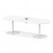 Italia Volta 2400mm Poseur Boardroom Table With Pop-up Power Module White Top 720mm High White Leg ITL1202