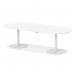 Italia Volta 2400mm Poseur Boardroom Table With Pop-up Power Module White Top 720mm High White Leg ITL1202
