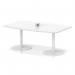 Italia Volta 1800mm Poseur High Gloss Table With Pop-up Power Module White Top 725mm High White Leg ITL1213