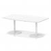 Italia Volta 1800mm Poseur High Gloss Table With Pop-up Power Module White Top 725mm High White Leg ITL1213