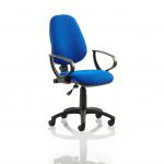 Eclipse I Lever Task Operator Chair Blue With Loop Arms KC0015