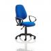 Eclipse I Lever Task Operator Chair Blue With Loop Arms KC0015