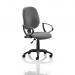 Eclipse I Lever Task Operator Chair Charcoal With Loop Arms KC0016