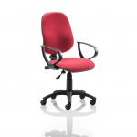 Eclipse I Lever Task Operator Chair Wine With Loop Arms KC0017