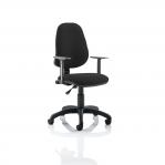 Eclipse I Lever Task Operator Chair Black With Height Adjustable Arms KC0018