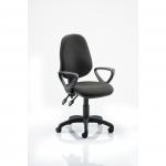Eclipse Plus II Lever Task Operator Chair Black With Loop Arms KC0022