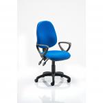 Eclipse Plus II Lever Task Operator Chair Blue With Loop Arms KC0023