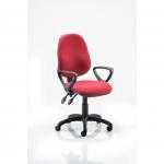 Eclipse II lever Task Operator Chair Wine With Loop Arms KC0026