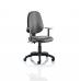 Eclipse II Lever Task Operator Chair Vinyl Black With Height Adjustable Arms KC0030
