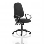 Eclipse Plus XL Lever Task Operator Chair Black With Loop Arms KC0032