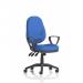 Eclipse Plus XL Lever Task Operator Chair With Loop Arms Blue KC0033