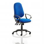 Eclipse XL Lever Task Operator Chair Blue With Loop Arms KC0033