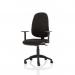 Eclipse XL Lever Task Operator Chair Black With Height Adjustable Arms KC0035