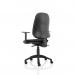 Eclipse XL Lever Task Operator Chair Black With Height Adjustable Arms KC0035