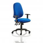 Eclipse XL Lever Task Operator Chair Blue With Height Adjustable Arms KC0036