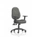 Eclipse Plus XL Lever Task Operator Chair With Height Adjustable Arms Charcoal KC0037