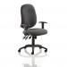 Eclipse XL Lever Task Operator Chair Charcoal With Height Adjustable Arms KC0037