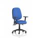 Eclipse Plus III Lever Task Operator Chair With Height Adjustable Arms Blue KC0044