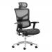 Ergo-Dynamic Posture Chair Black Mesh Black Frame With Arms With Headrest KC0048