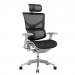 Ergo-Dynamic Posture Chair Black Mesh Grey Frame With Arms With Headrest KC0051