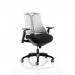 Flex Task Operator Chair Black Frame Black Fabric Seat Moonstone White Back KC0072