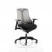 Flex Task Operator Chair Black Frame Black Fabric Seat Grey Back KC0077