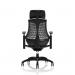 Flex Task Operator Chair Black Frame Black Fabric Seat With Headrest Black Back KC0103