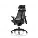 Flex Task Operator Chair Black Frame Black Fabric Seat With Headrest Black Back KC0103