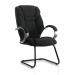 Galloway Cantilever Chair Black Fabric With Arms KC0122