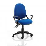 Luna II Lever Task Operator Chair Blue With Loop Arms KC0125