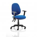 Luna II Lever Task Operator Chair Blue With Height Adjustable Arms KC0129
