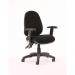 Luna II Lever Task Operator Chair Black With Height Adjustable And Folding Arms KC0132